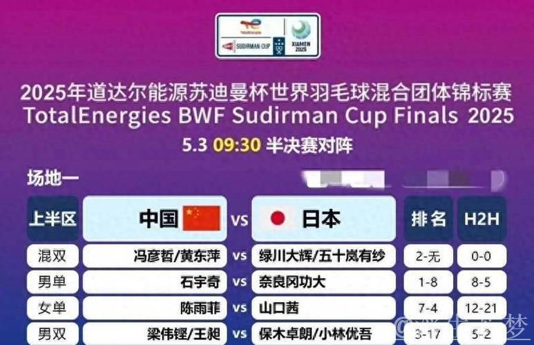 中国队克服压力击败日本队，晋级苏迪曼杯决赛